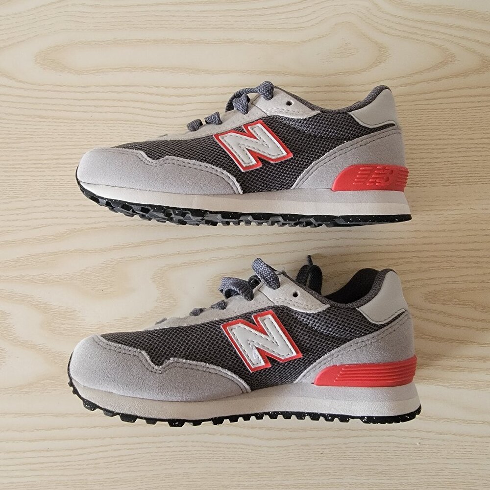 New Balance 515 PC515FR Grey Red Little Kid's Shoes Size 12W